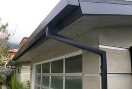 a photo of an installed gutter in a house  