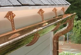 copper gutters with advanced clips 